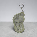 Handmade Bigfoot Footprint Resin Keychain – Glitter Woodland Design