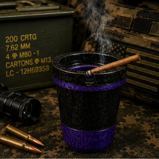 Black & Purple Epoxy Car Cup Holder Ashtray