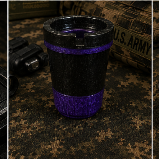 Black & Purple Epoxy Car Cup Holder Ashtray