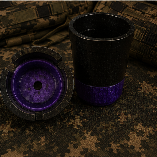 Black & Purple Epoxy Car Cup Holder Ashtray
