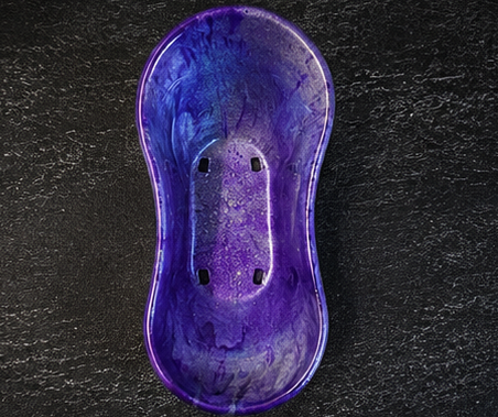 Purple Epoxy Clawfoot Bathtub Soap Dish