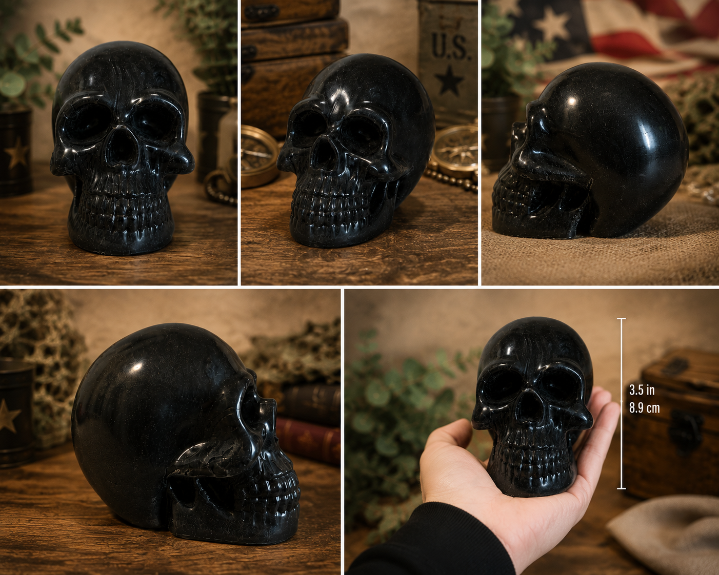Resin Skull Figurine