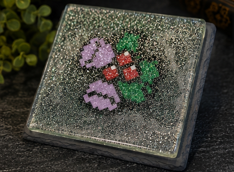 Perler Art Christmas Bells Resin Coaster Set (Set of 2)