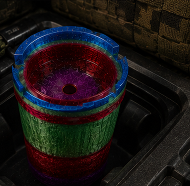 Handcrafted Epoxy Car Cup Holder Ashtray